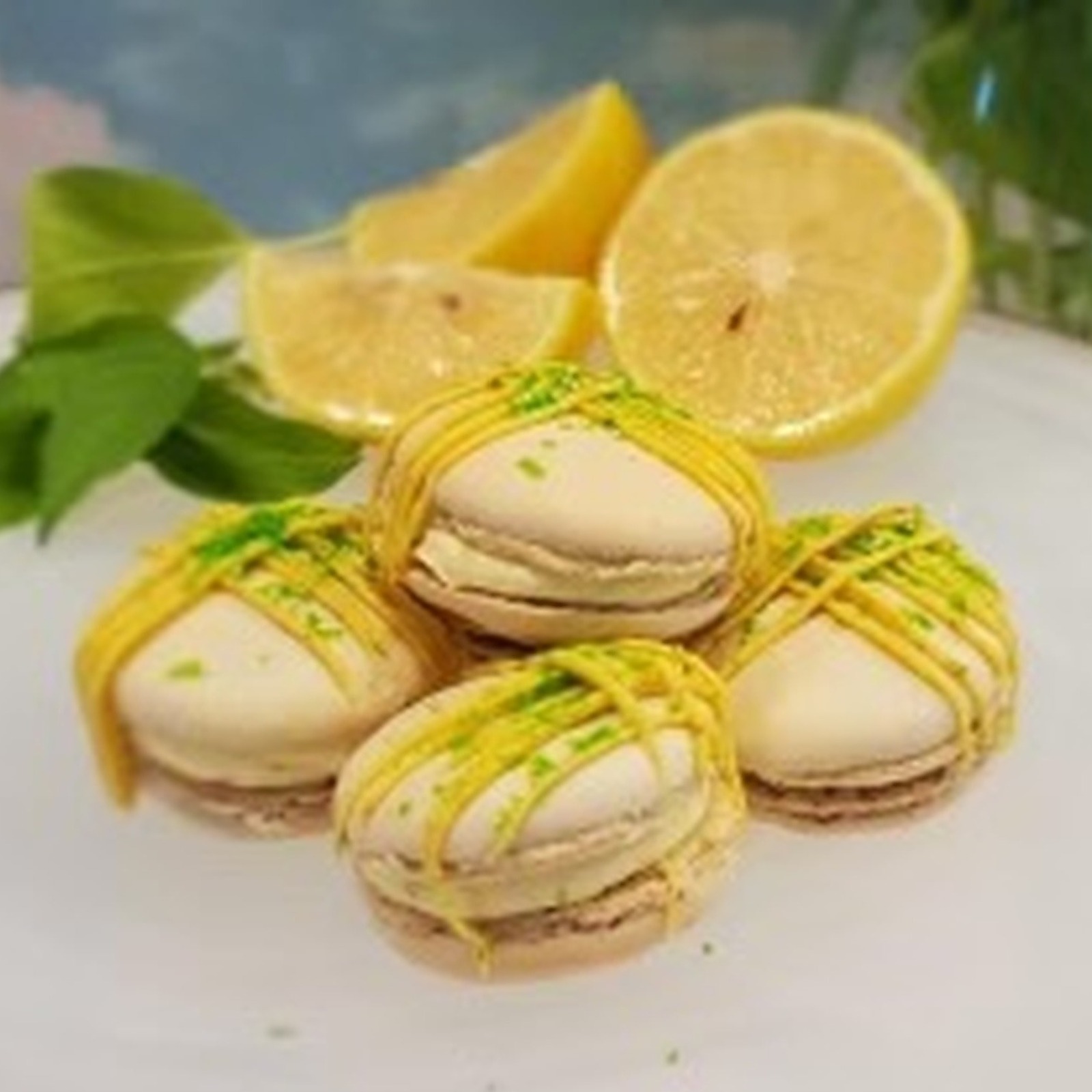 Photograph of product: Sun Baked Lemon Basil Macarons 40mg