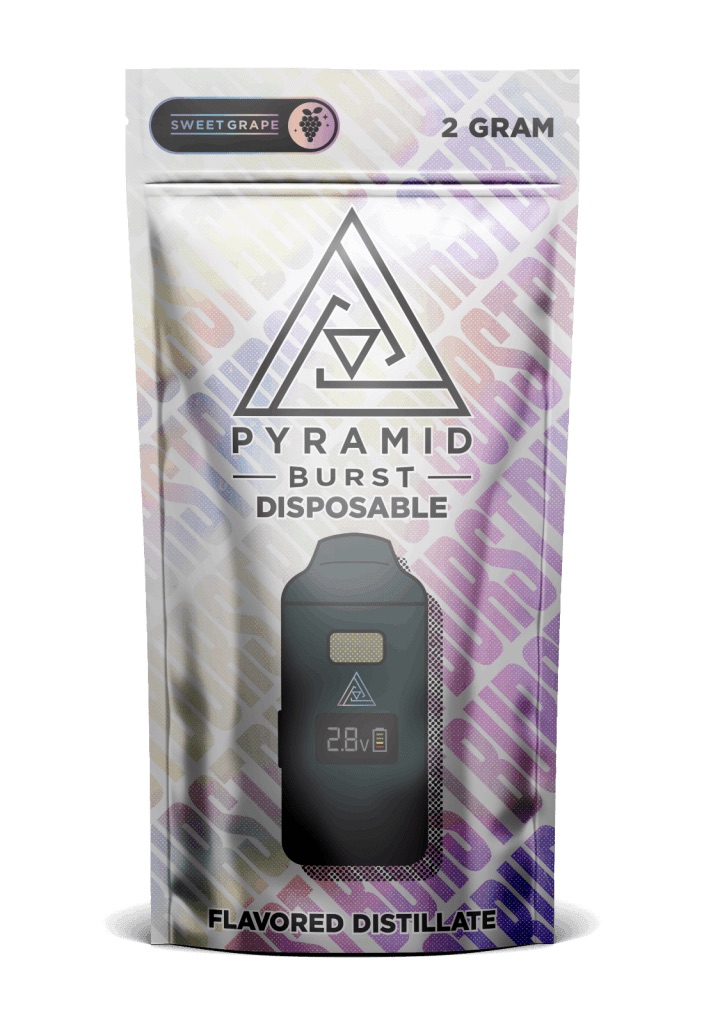 Photograph of product: Pyramid | Burst Disposable | Sweet Grape | 2g