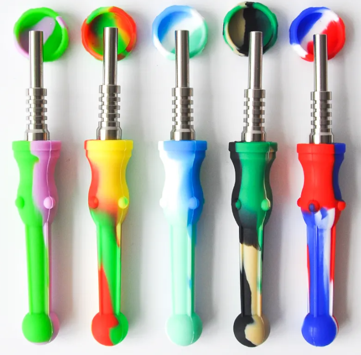 Photograph of product: Silicone Dab Straw - Titanium Tip