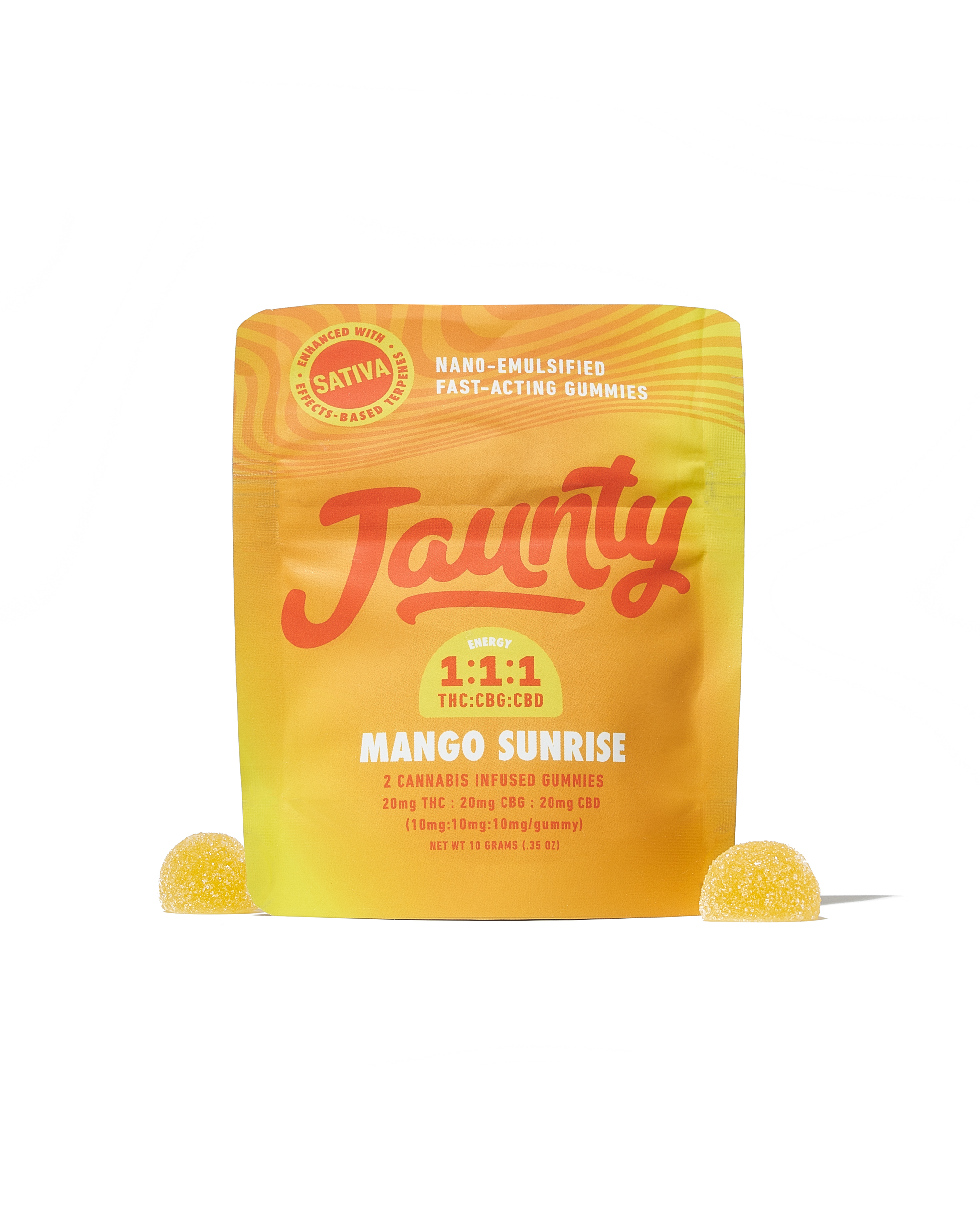 Photograph of Product: Mango Sunrise | 1:1:1 | THC:CBG:CBD |20mg | 2pk