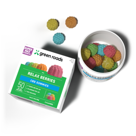 Photograph of product: Green Roads Relax Berries 30pk 50mg CBD Gummies