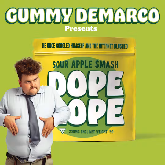 Photograph of product: Dope Rope | Gummy | Sour Apple Smash | 200mg