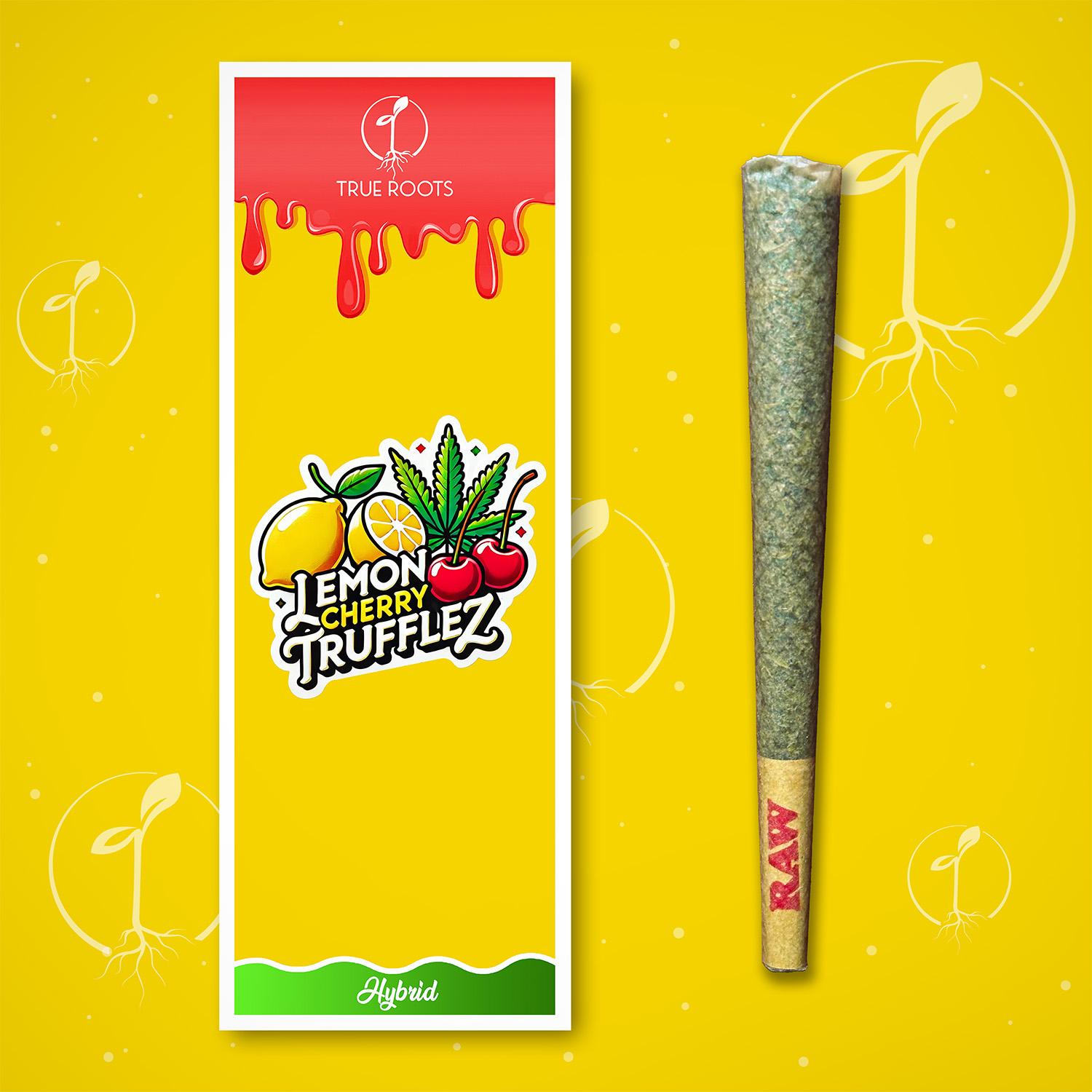 Photograph of product: Canvas Cones - Lemon Cherry Trufflez - Preroll 1.1g [Hybrid]