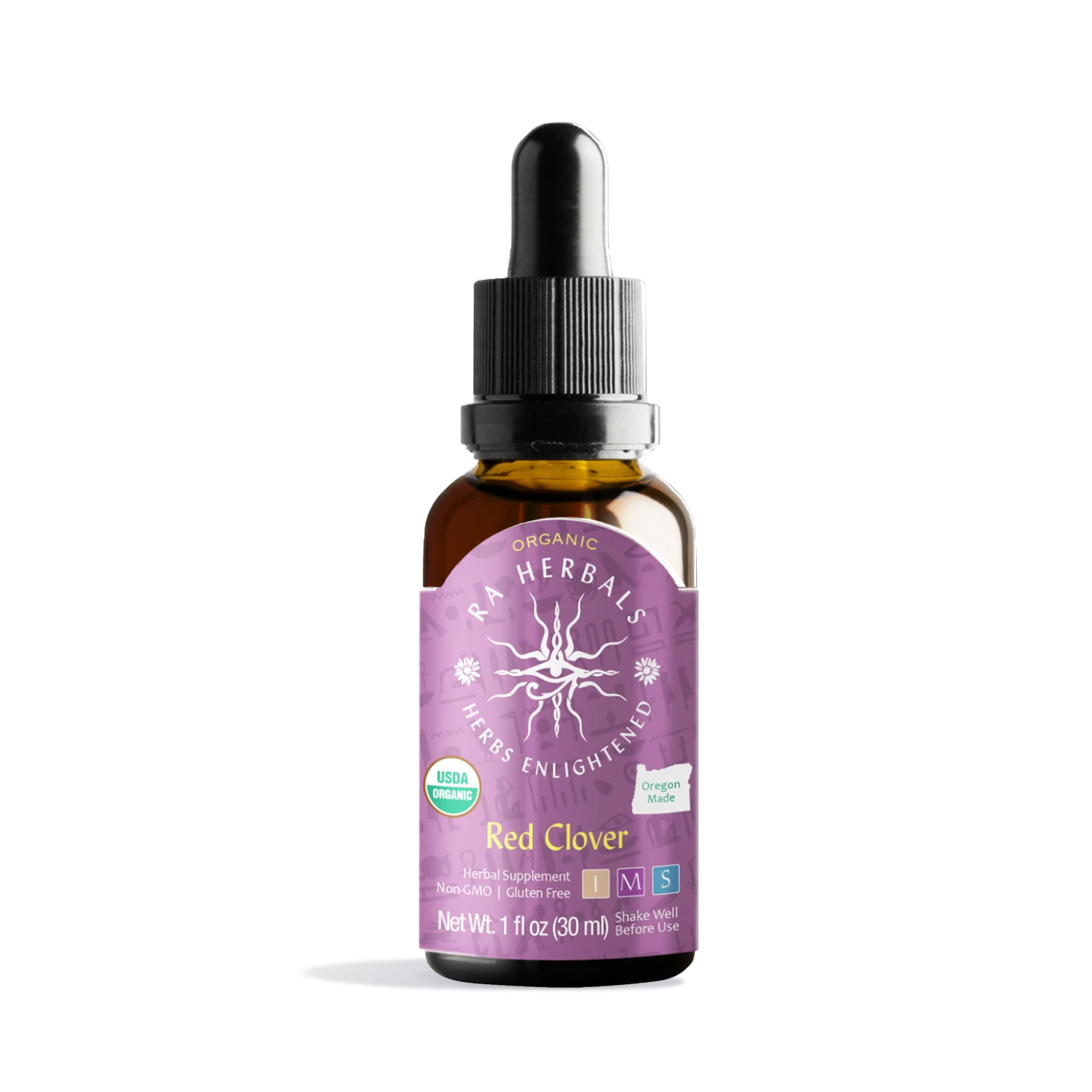 Photograph of product: Ra Herbals Certified Organic Red Clover Tincture