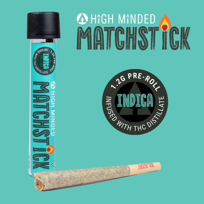 Photograph of product: Matchstick - Infused Pre-roll 1.2g - White Widow - Oui'd