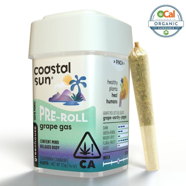 Photograph of product: Grape Gas | 0.35g Pre-Roll x 10pk