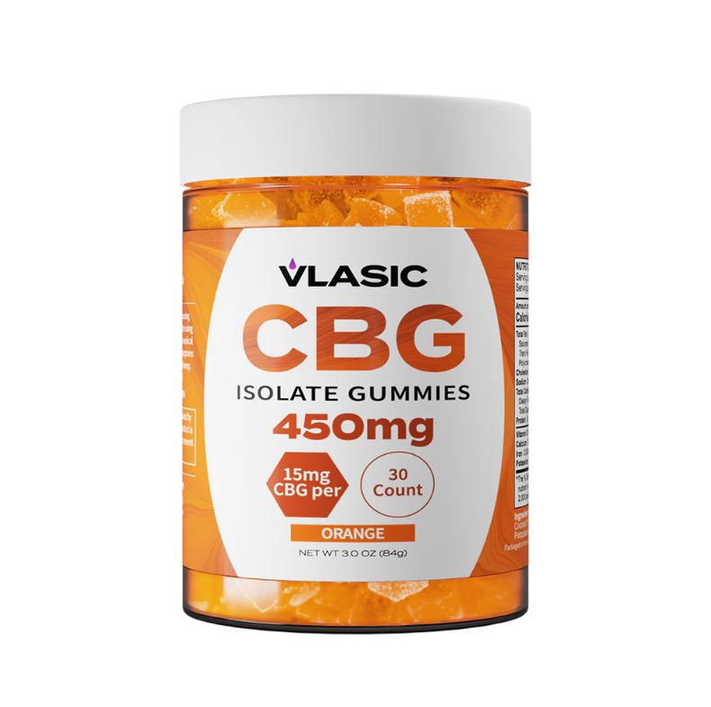 Photograph of product: Vlasic Labs - 450mg CBG Isolate Gummies - Orange - 30ct
