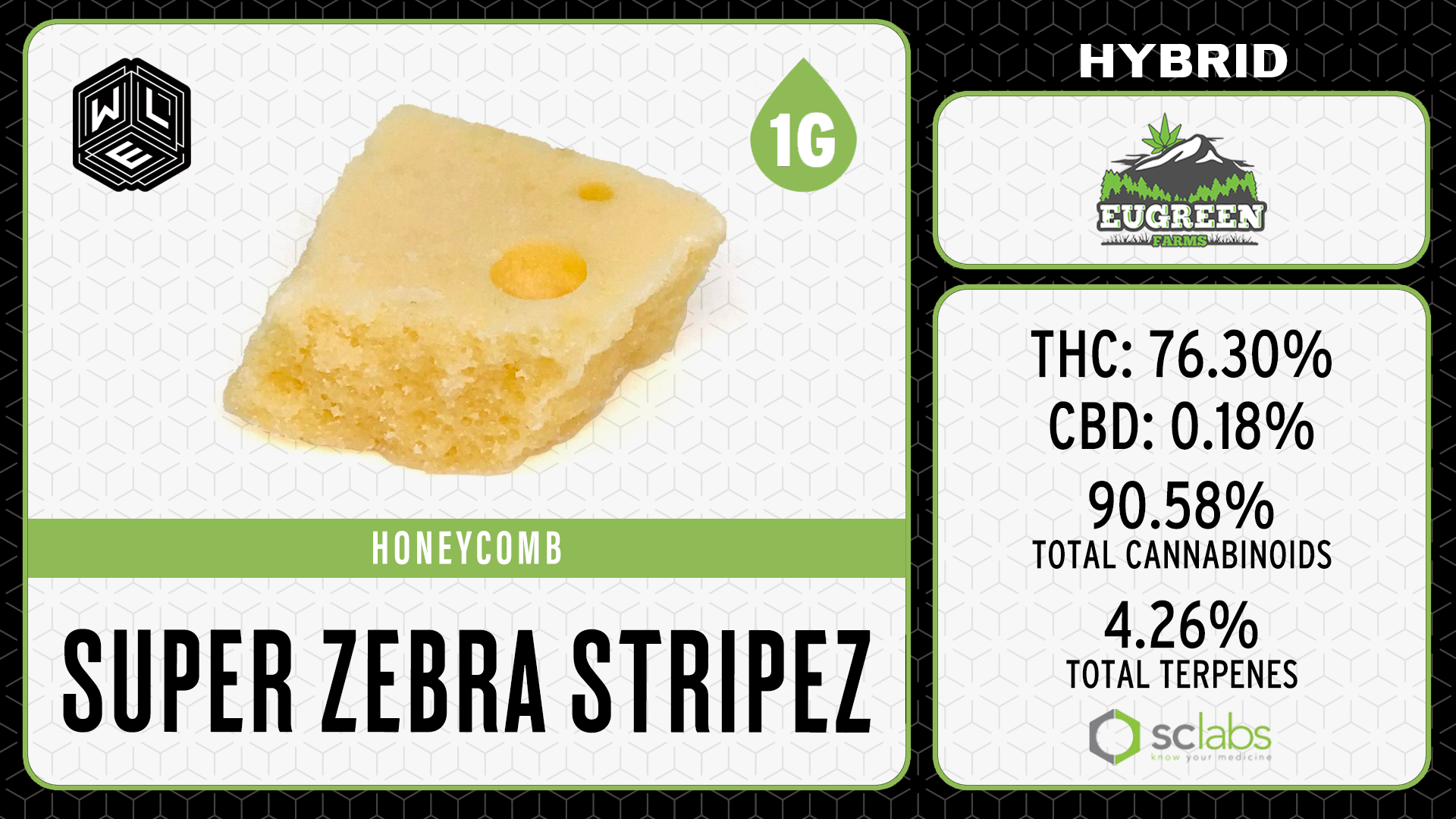 Photograph of product: White Label: Super Zebra Stripes Honeycomb