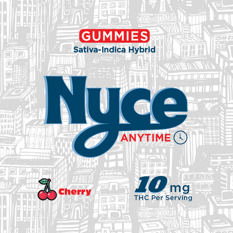 Photograph of product: Cherry | 100mg | Live Rosin Gummies | 10 Pack | Anytime | Nyce