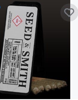 Photograph of product: SEED & SMITH - 3.5g TANGO - 7 PACK PRE ROLLS