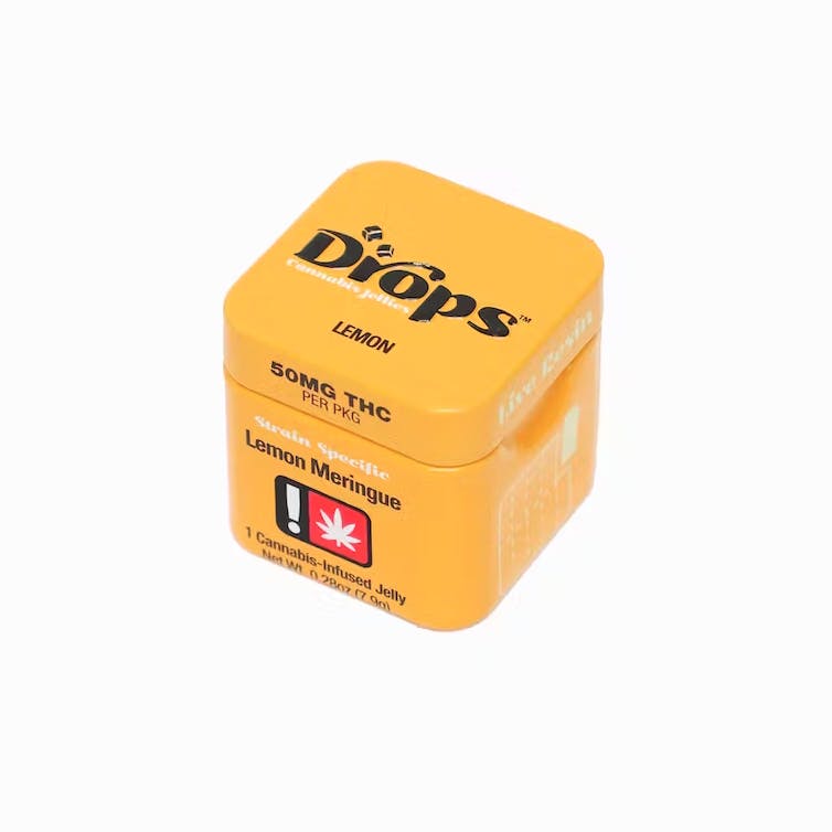 Photograph of product: Drops 100mg Lemon Gummies