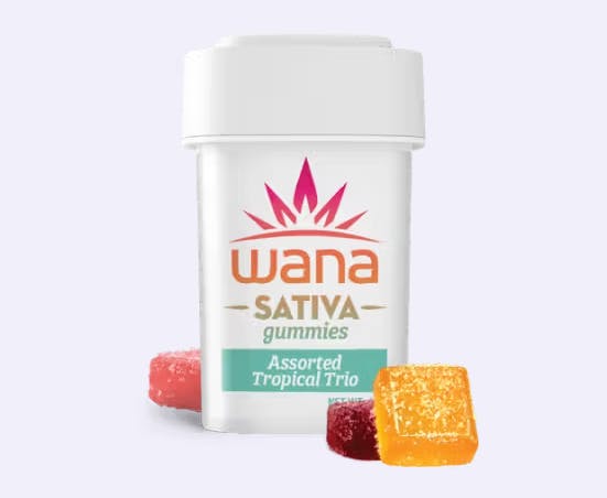 Photograph of product: Tropical Trio | 100mg 10pk Gummies - 