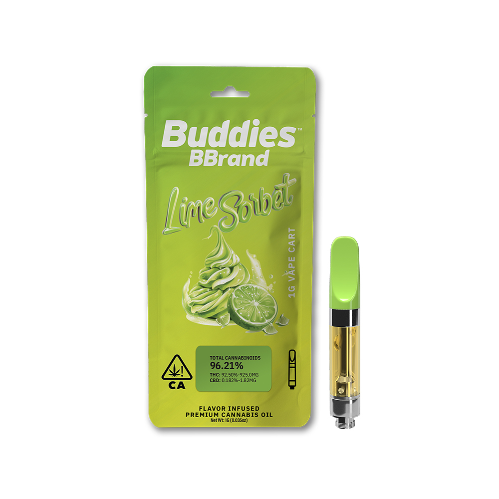 Photograph of product: *Cartridge - TF - Buddies 1g Flavored - GLS - Lime Sorbet