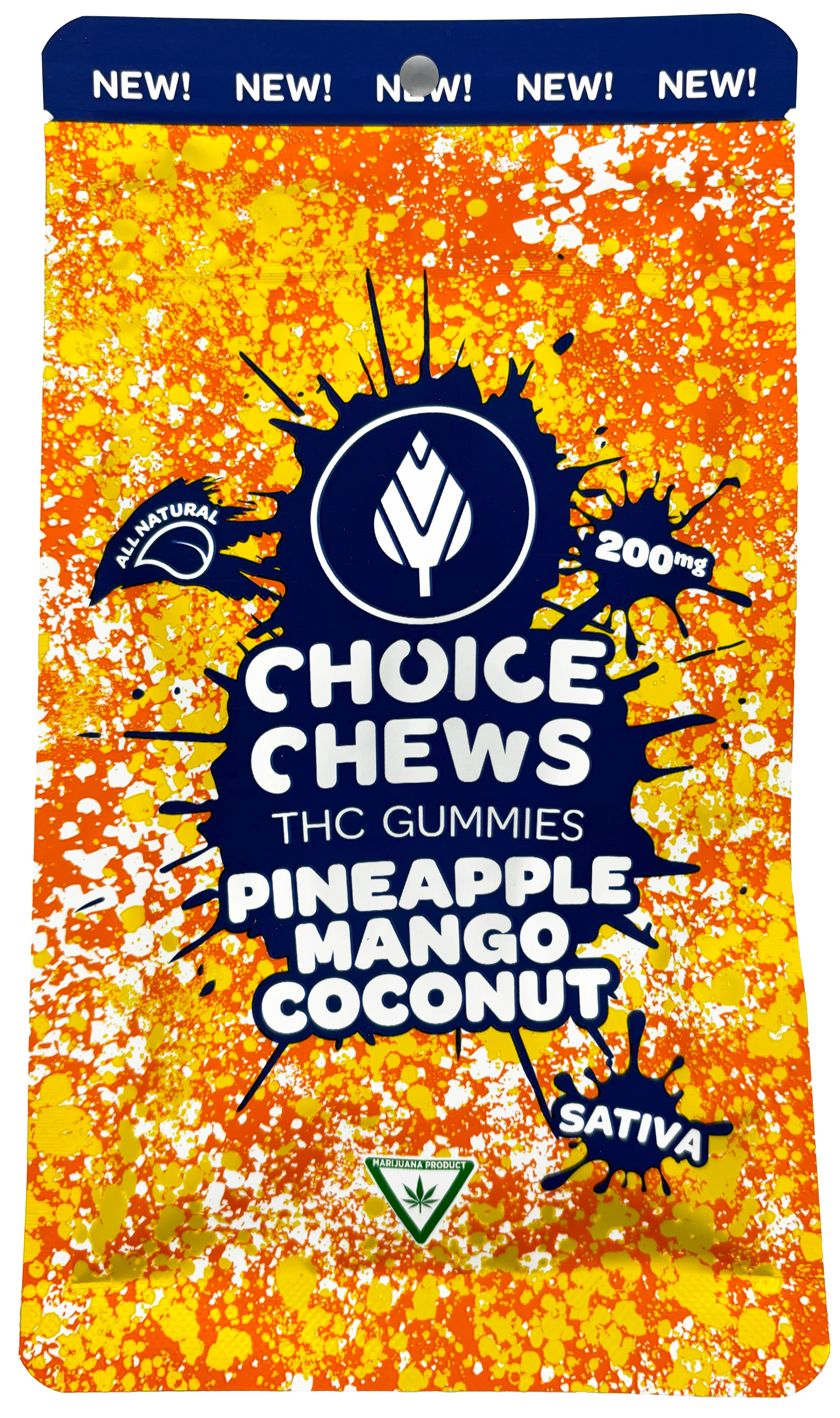 Photograph of product: Choice Chews | Pineapple Mango Coconut | Gummy Edible | 200mg TH-oui