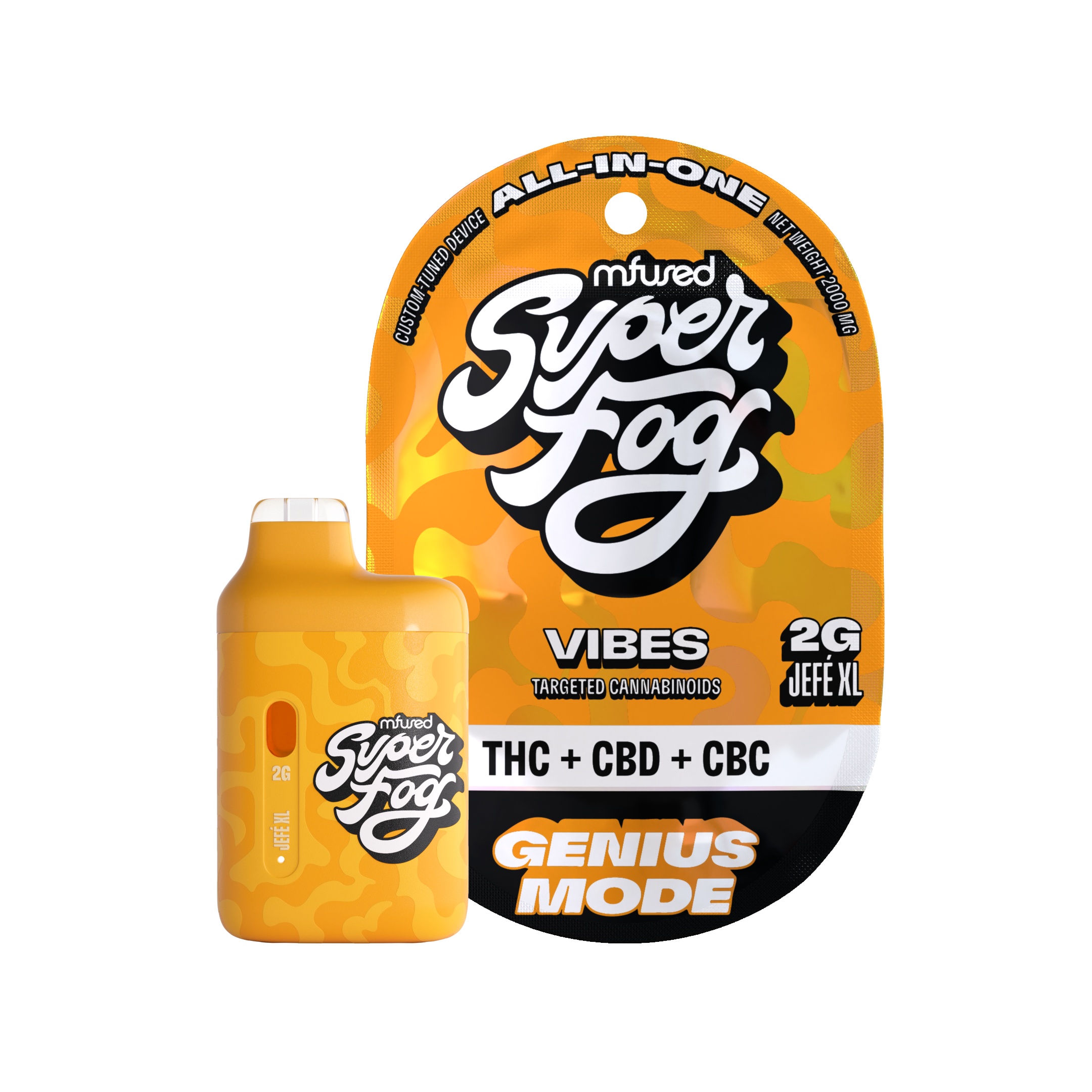Photograph of product: Mfused Vibes - Genius Mode - Vape - Disposable - 1g