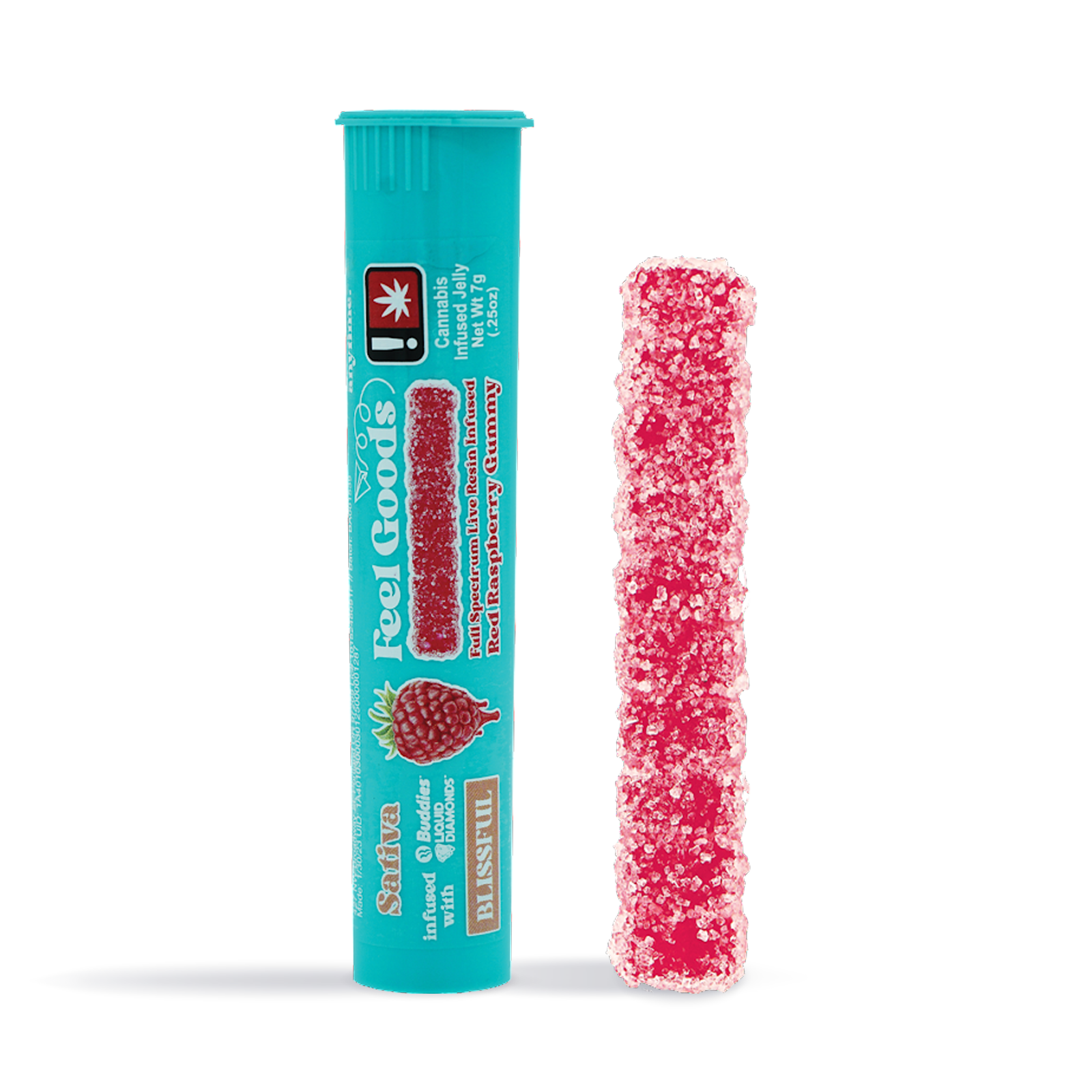 Photograph of product: Feel Goods | Raspberry Lemonade Hybrid | 100mg Gummy Straw