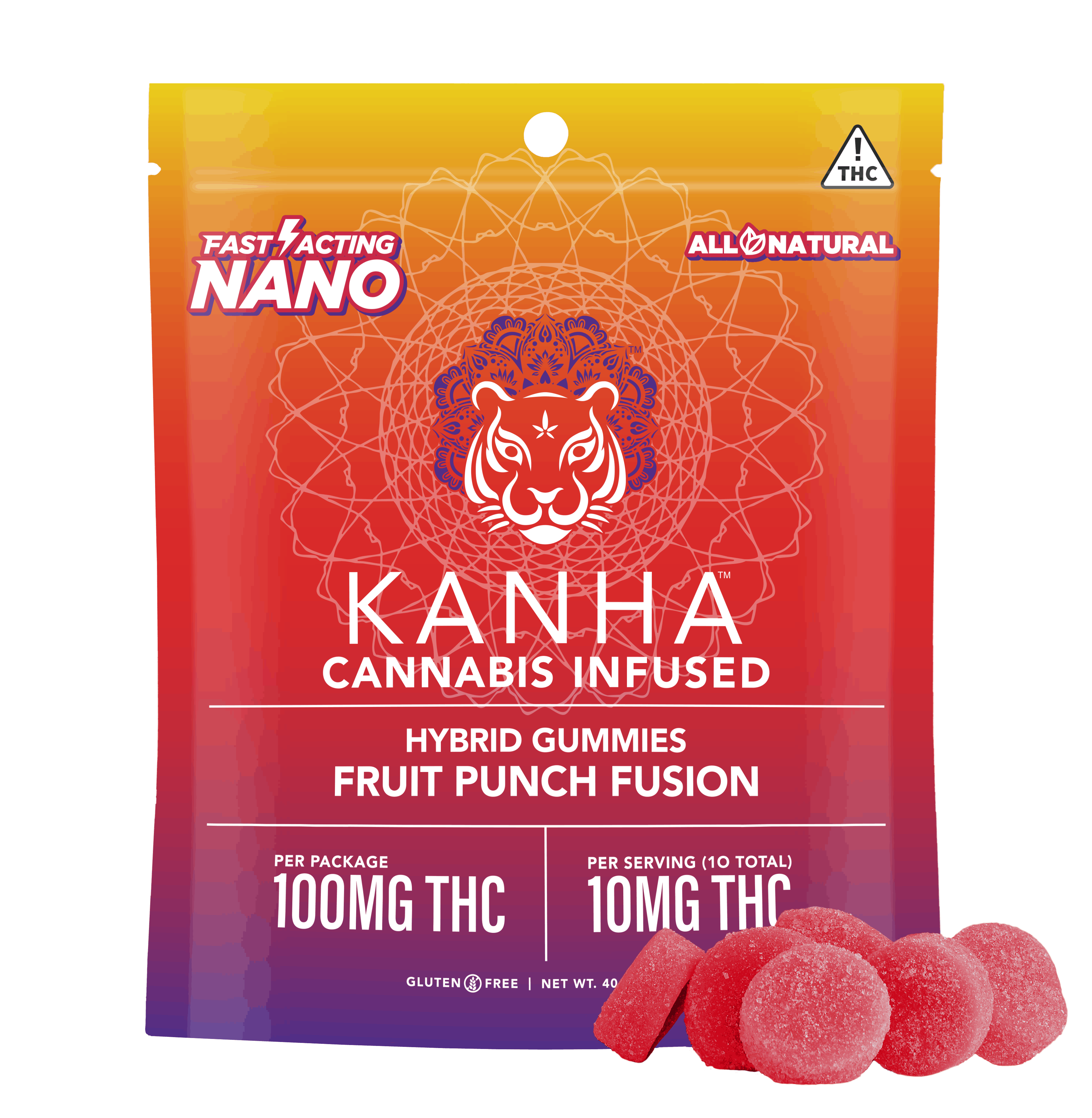 Photograph of product: Fruit Punch Fusion | Fast-Acting Gummies | 10mg | 10pk
