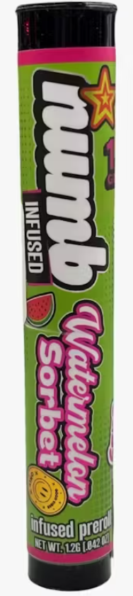 Photograph of product: NUMB INJECTED PRE-ROLL | WATERMELON SORBET