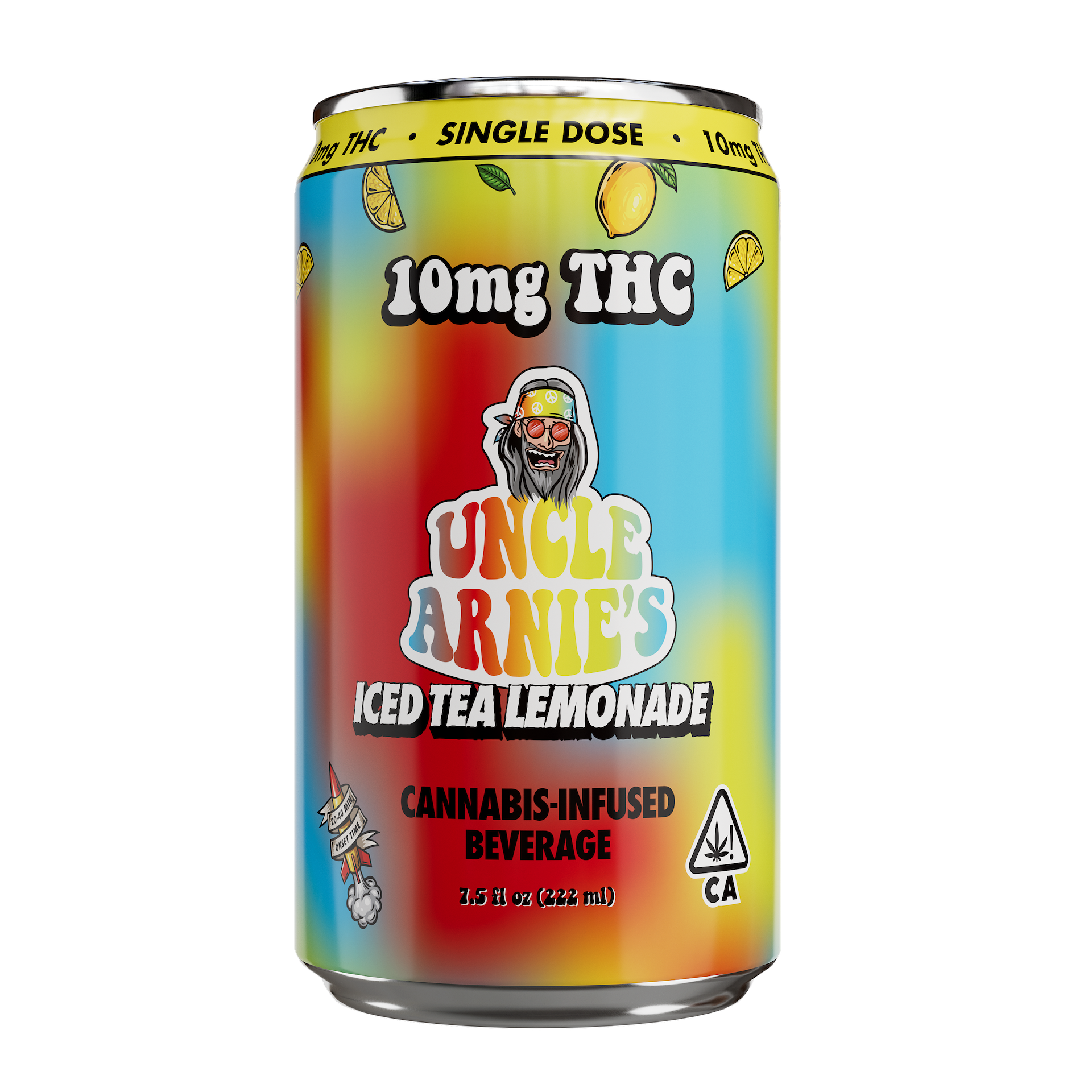 Photograph of product: UNCLE ARNIES - BEVERAGE - 10MG - 7.5OZ - ICED TEA LEMONADE