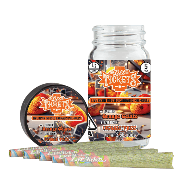 Photograph of Product: Orange Gelato Infused Pre-Roll 5pk 2.5g - 