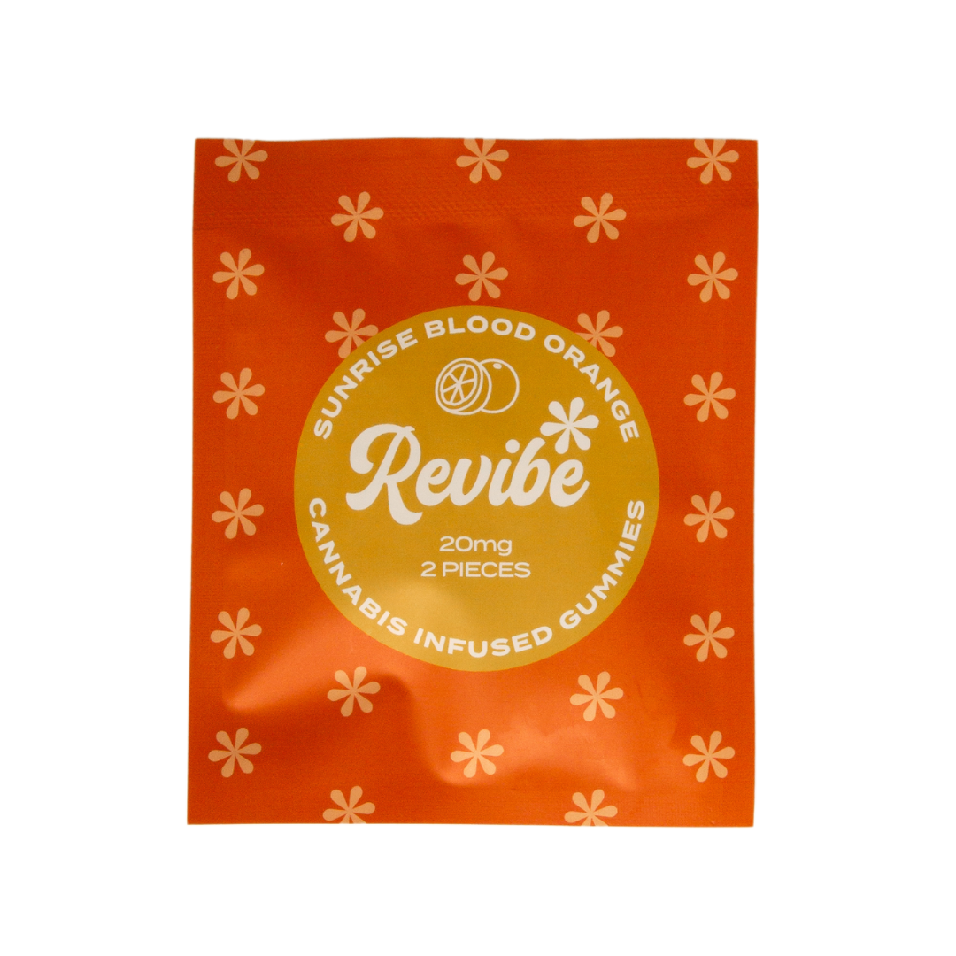 Photograph of Product: Revibe - Sunrise Blood Orange THC Gummies (2 pack) - 20mg