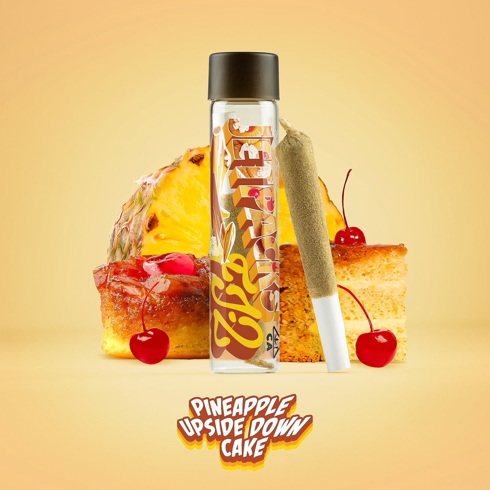 Photograph of product: Pineapple Upside Down Cake 0.6g Live Resin Infused Pre-roll