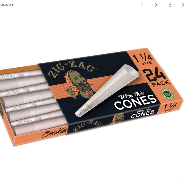 Photograph of product: zig zag 24 pack cones 1 1/4