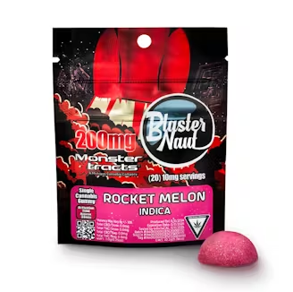 Photograph of product: MONSTER X ROCKET MELON BLASTERNAUT GUMMY 200MG