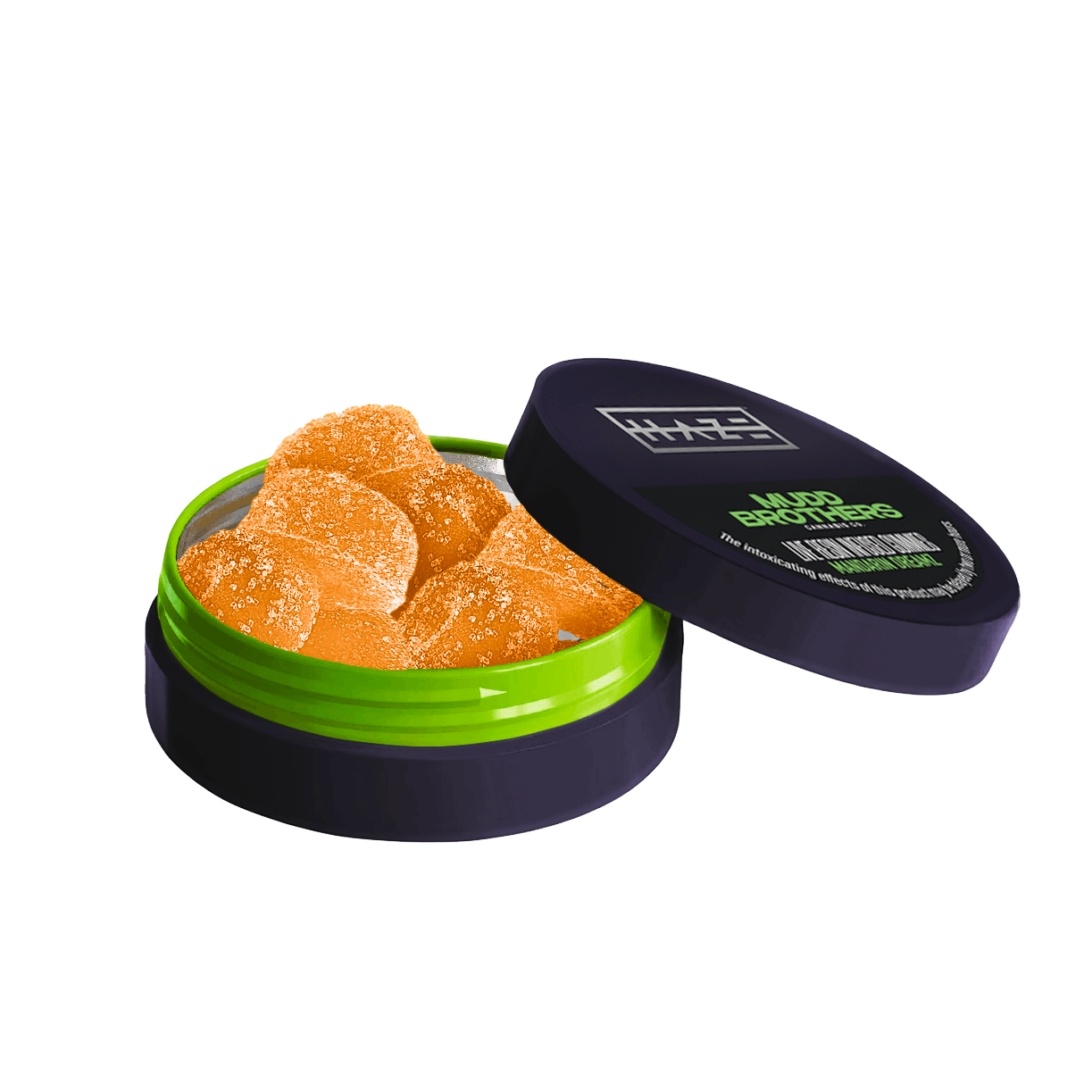 Photograph of product: Haze x Mudd Brothers Tropical Punch Live Rosin Gummies 10pk