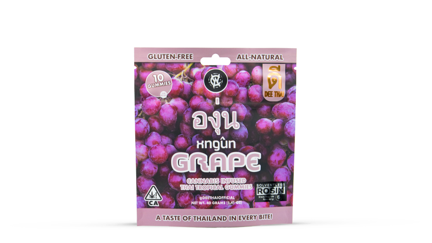 Photograph of product: Dee Thai | Grape Gummies 100mg   100 Mg   10 Pack
