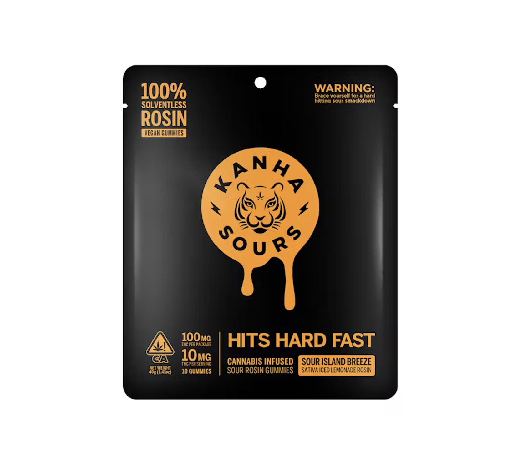Photograph of product: Kanha Extra Strong Rosin 10pk 100mg - Sour Island Breeze (S)