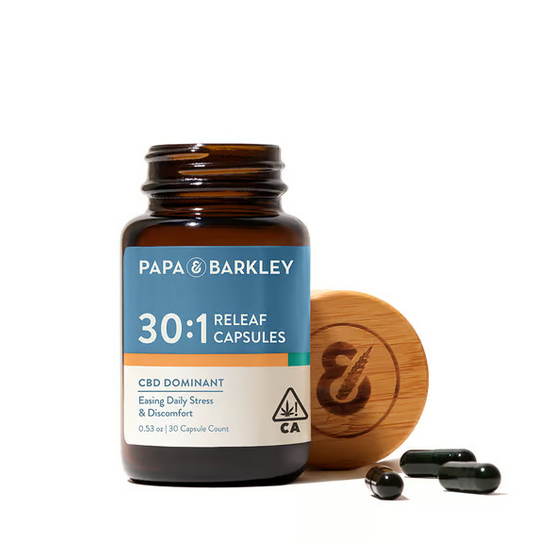 Photograph of product: [PAPA & BARKLEY] CBD CAPSULES - 30:1 - 30CT RELEAF