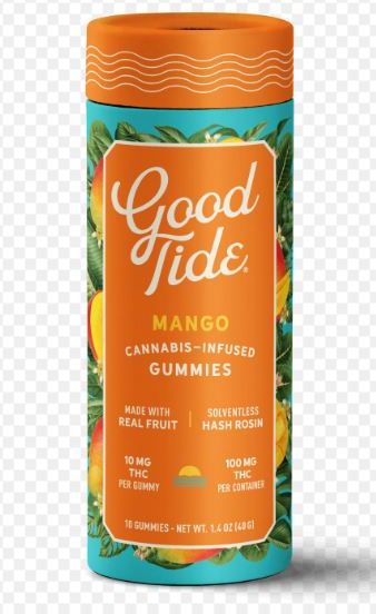 Photograph of product: [Good Tide] Rosin Gummies - 100mg - Mango (I) - 