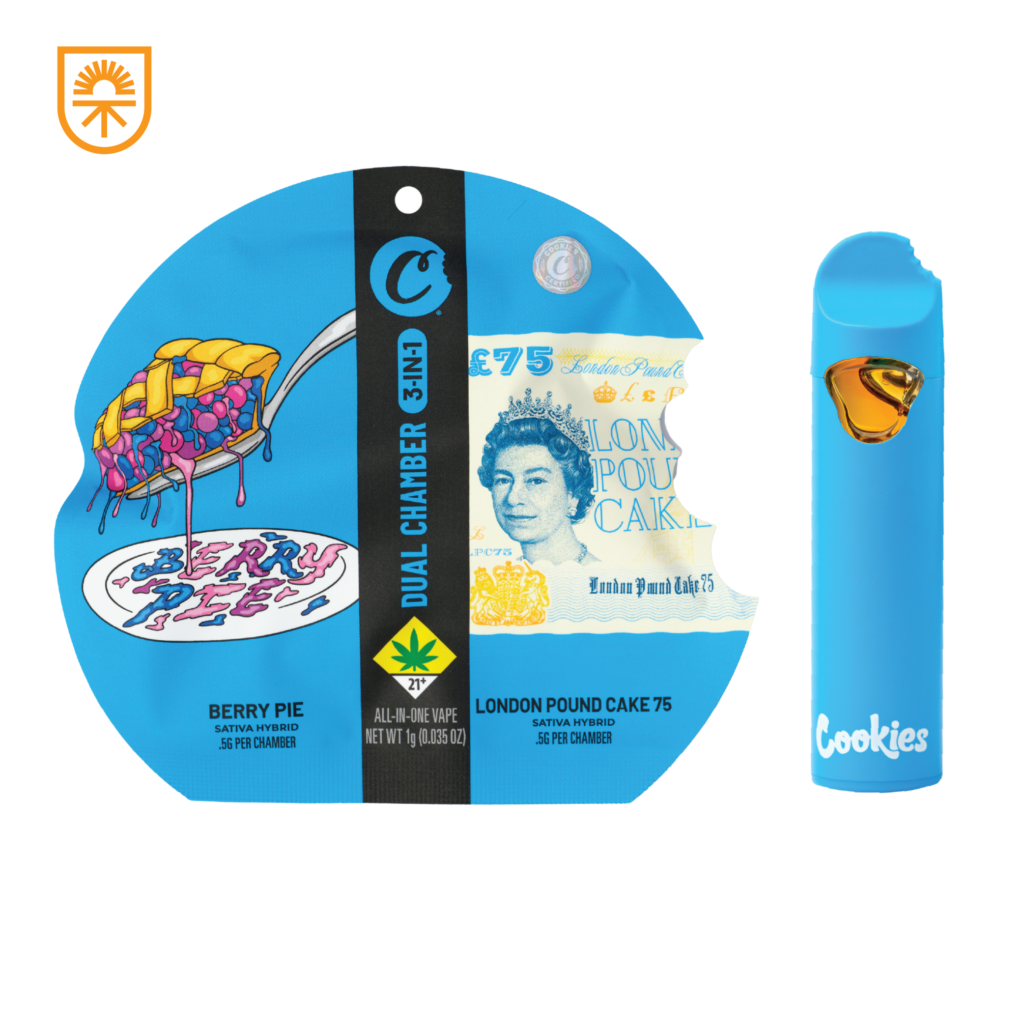 Photograph of product: Berry Pie x London Pound Cake #75 - Dual Chamber - All-In-One - 1g