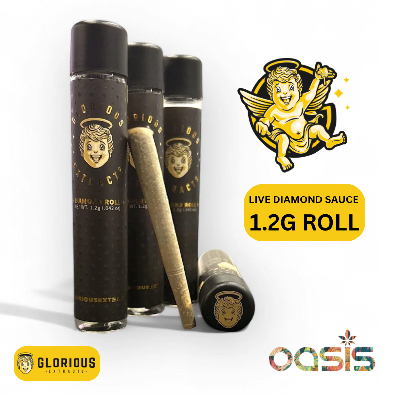 Photograph of product: Glorious - Twisted Lemon Citrus Live Diamond Sauce Infused Pre-Roll