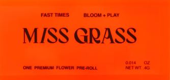 Photograph of product: Fast Times Pre-roll 0.4g