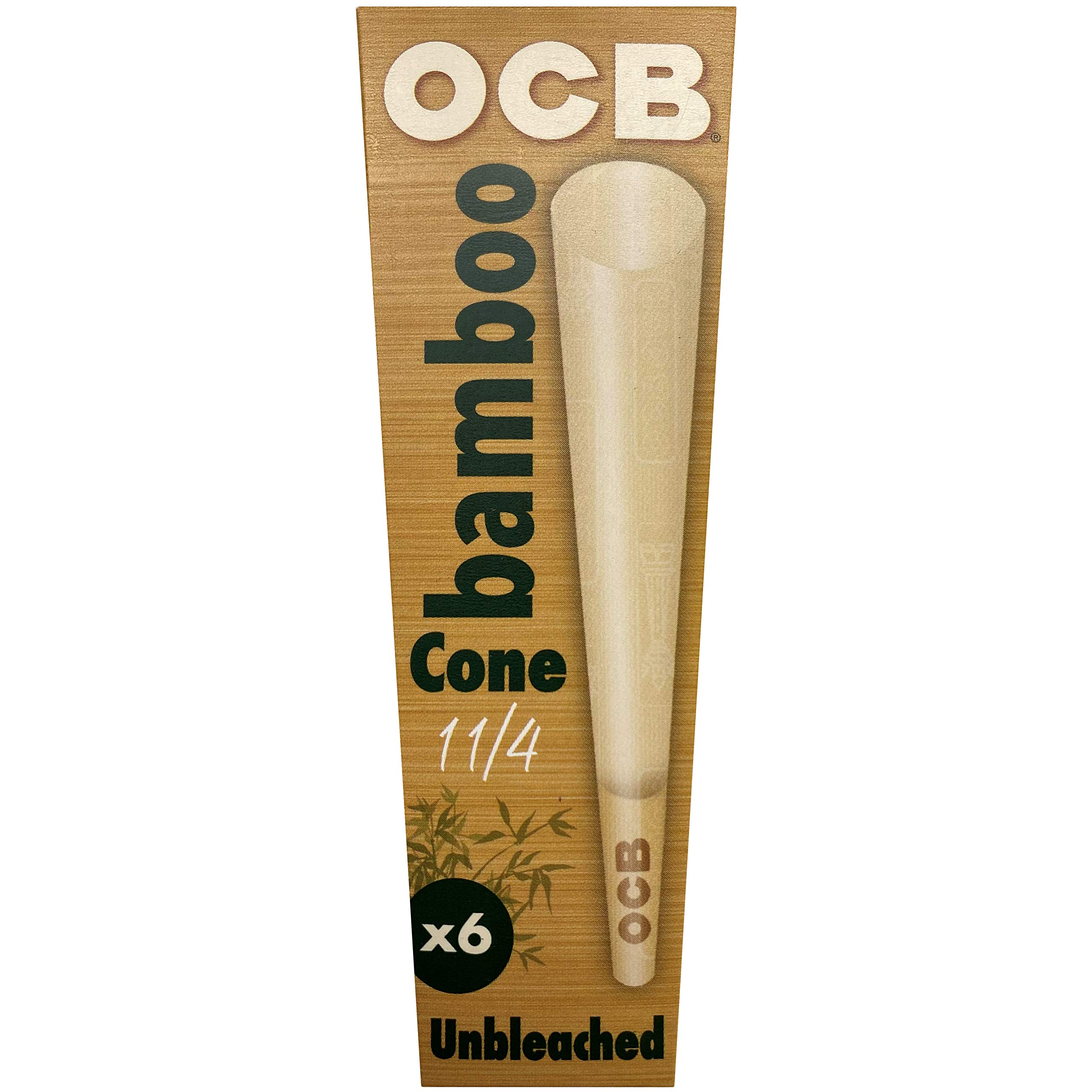 Photograph of product: OCB Unbleached Bamboo Cones -1 1/4 6pk