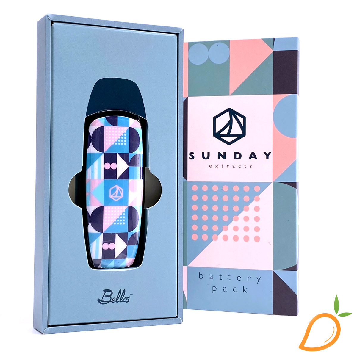 Photograph of product: Blue & Pink Bellos Pod Battery Sunday Extracts