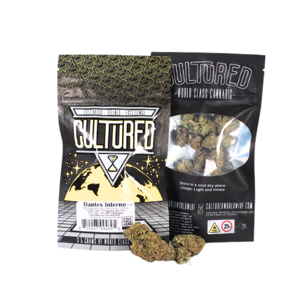 Photograph of product: Cultured | Flower Mylar Bag | Dante's Inferno - 3.5g