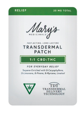 Photograph of product: 1:1 Relief Patch | Mary's Medicinals