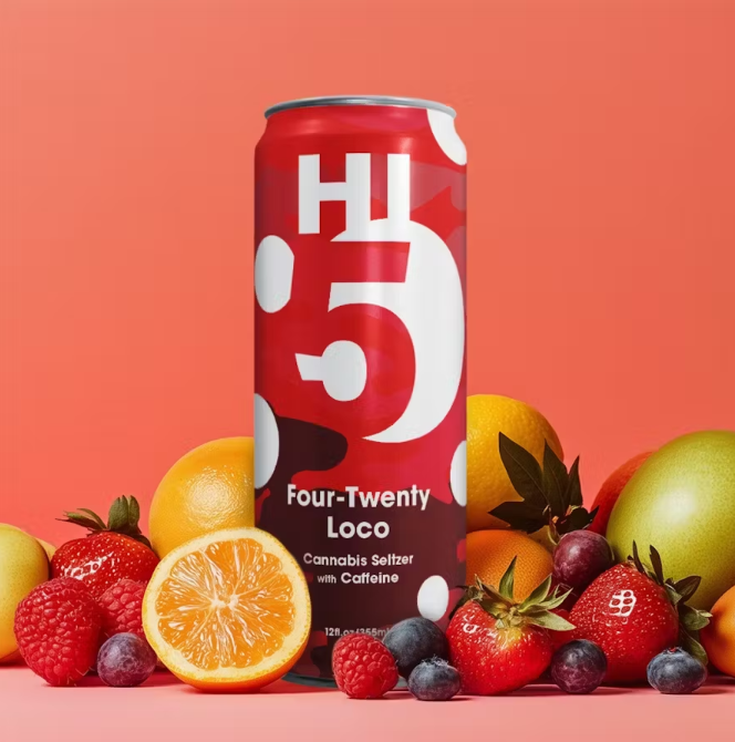 Photograph of product: Hi5 4/20 Loco Seltzer w/ Caffeine 5mg 4pk