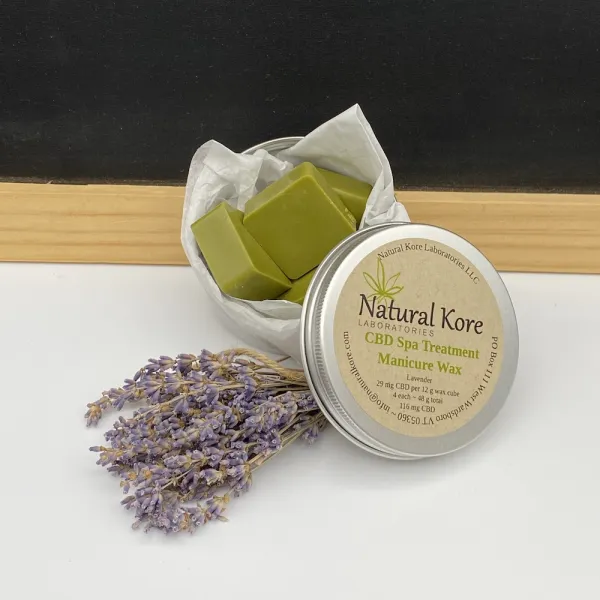 Photograph of product: Natural Kore CBD Spa Treatment Manicure Wax - 4 Cubes