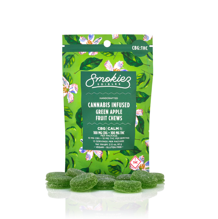 Photograph of product: Green Apple | TH-oui:CBG Fruit Chews | 100mg