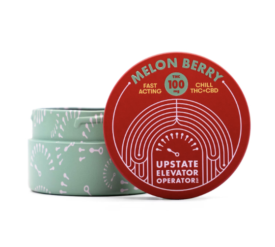 Photograph of product: Melon Berry | 100mg TH-oui + CBD Gummies | Upstate Elevator