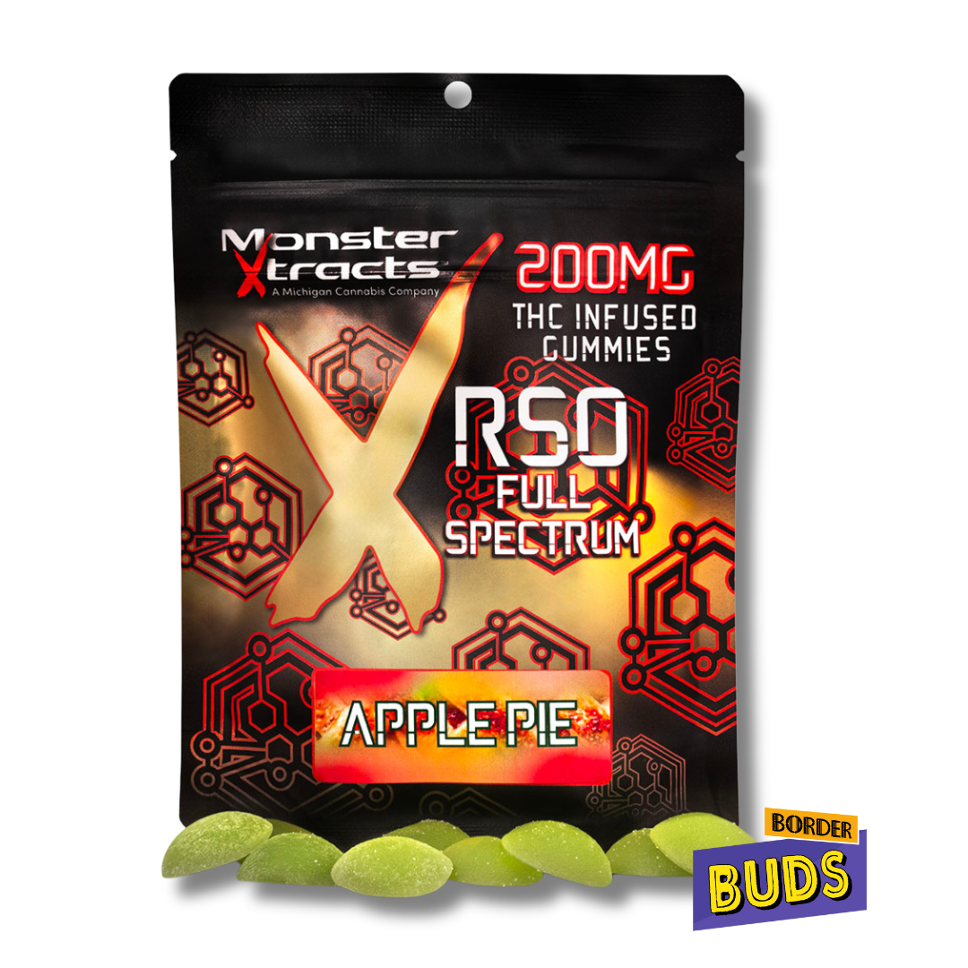 Photograph of product: Apple Pie RSO Full Spectrum | Monster Xtracts | 200mg | Gummies