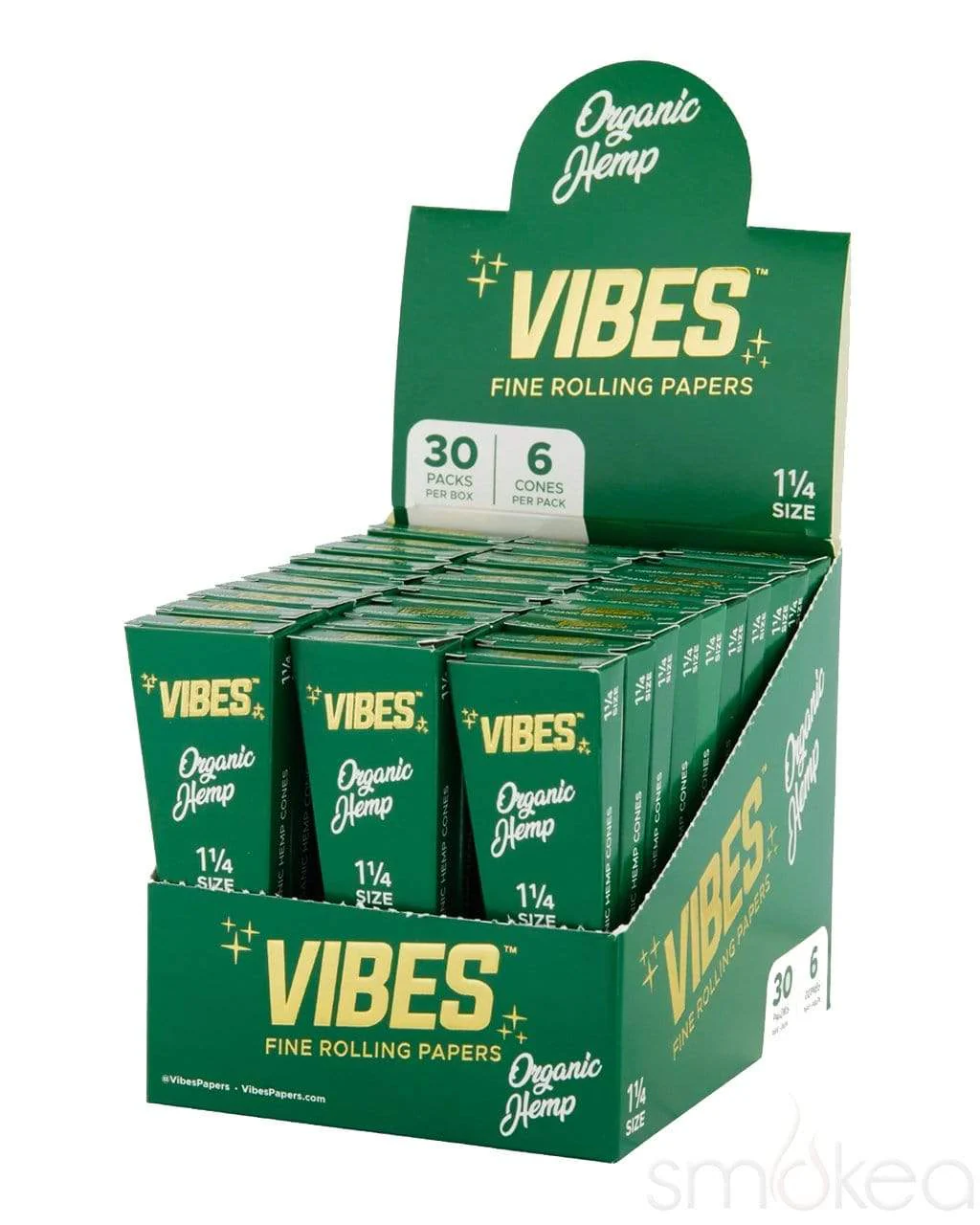 Photograph of product: Organic Hemp Cones | 1 1/4 Size | 6 Pack
