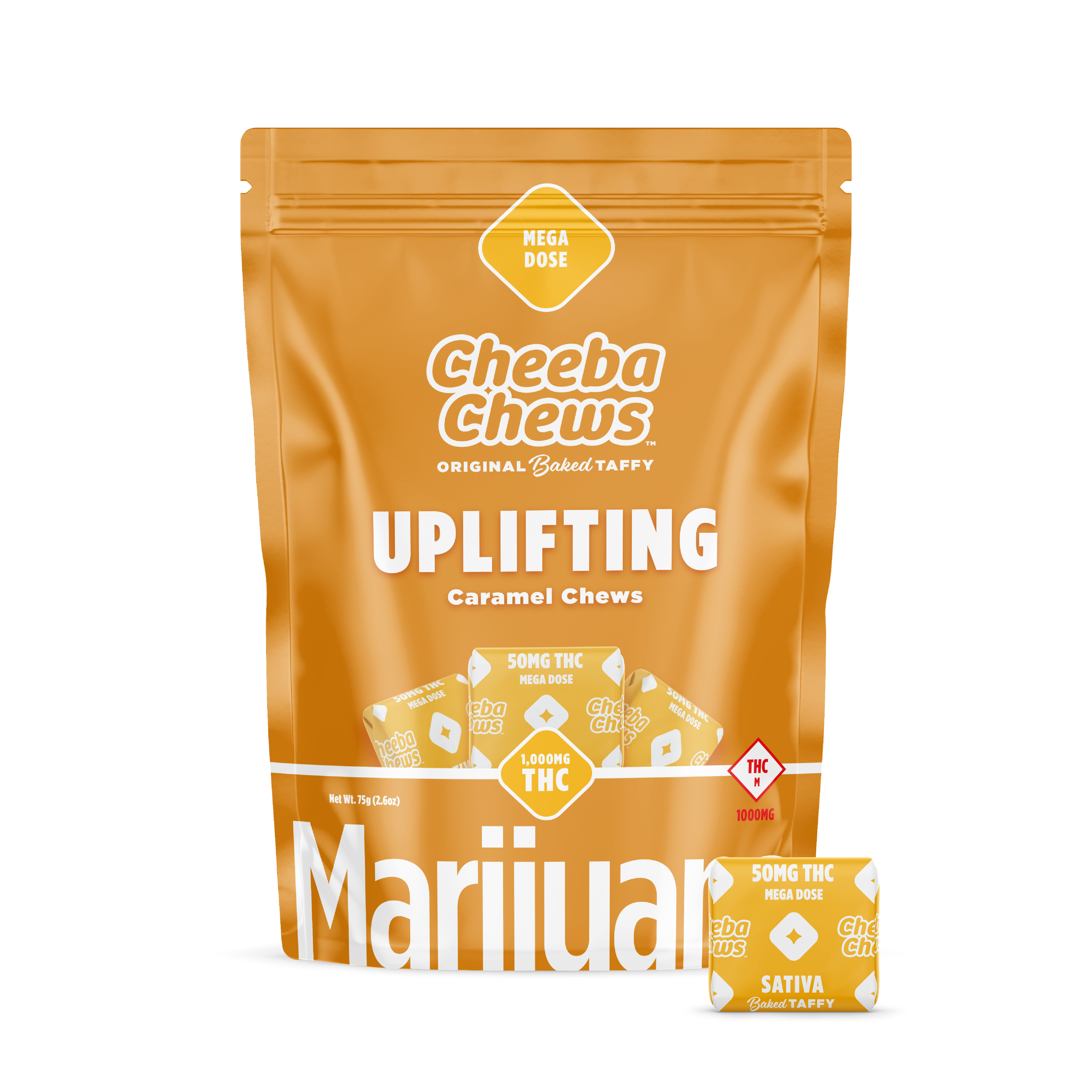 Photograph of product: Mega Dose Caramel Chews 20-pack