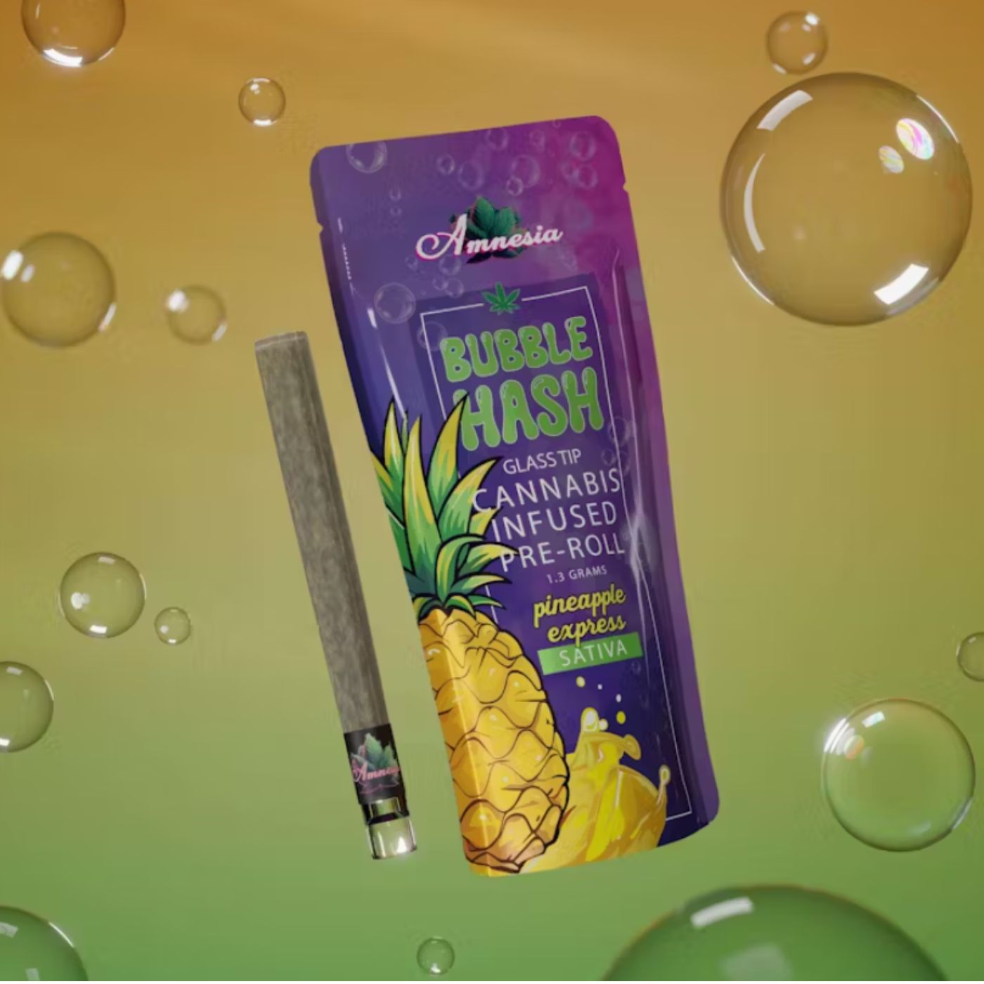 Photograph of product: Amnesia - Pineapple Express 1.3g Bubble au chocolat PR