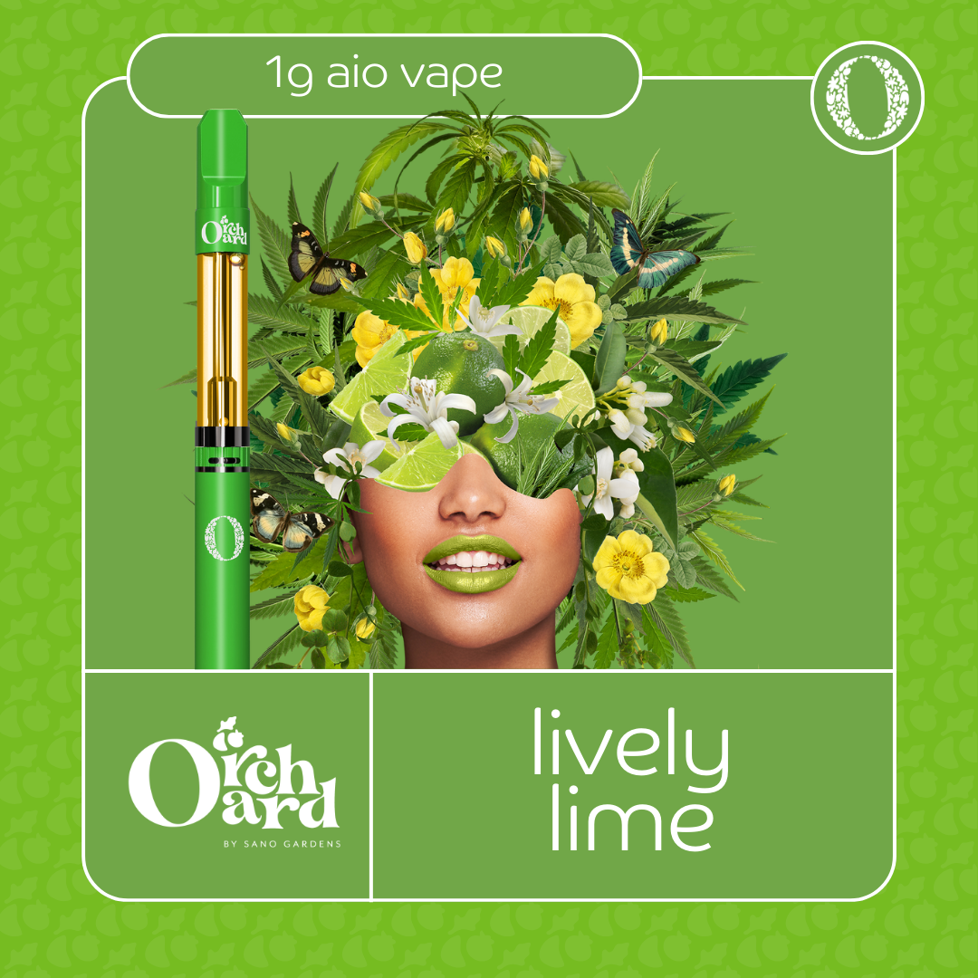 Photograph of product: Sano Gardens - 1000mg Orchard AIO - - Lively Lime