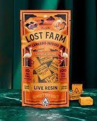Photograph of product: Lost Farm - Sunset Sherbet | Tangerine | Fruit Chew - 10pk